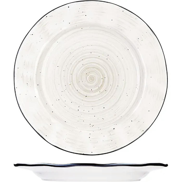 Тарелка мелкая «Пастораль» фарфор D=270,H=25мм серый