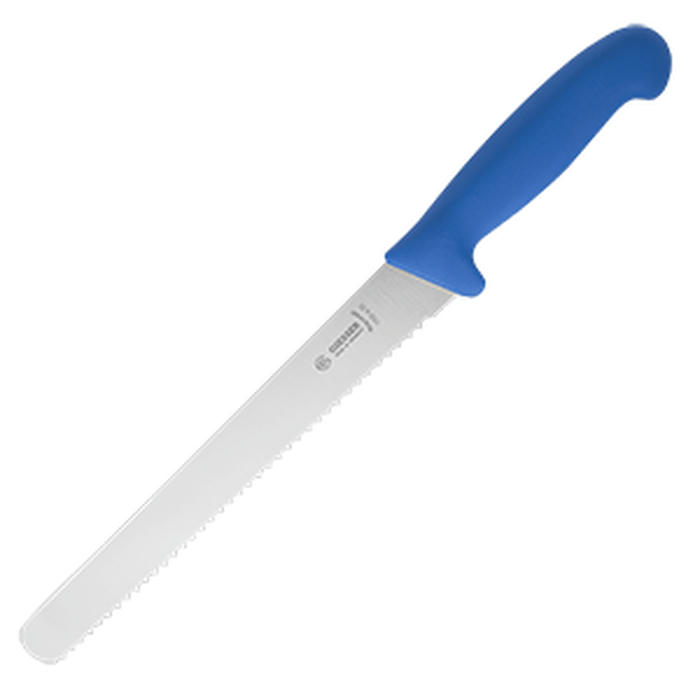 Нож для хлеба сталь нерж.,пластик ,L=38/23,B=3см синий,металлич