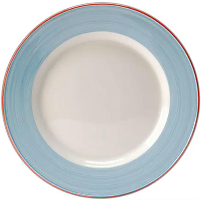Тарелка сервировочная «Рио Блю» фарфор D=300,H=25мм белый,синий