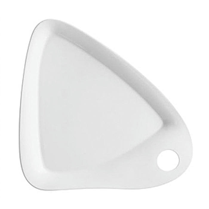 Тарелка треугольная «Карактер» фарфор белый