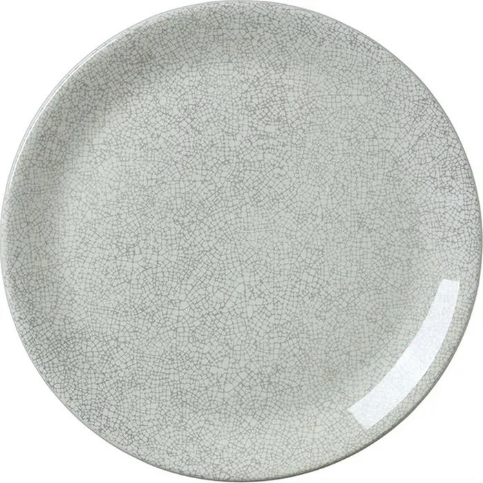 Тарелка мелкая «Инк Грэй» фарфор D=20,2см белый,серый