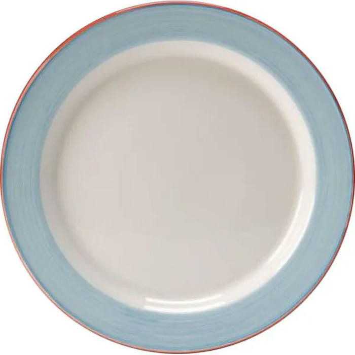 Тарелка мелкая «Рио Блю» фарфор D=26,5см белый,синий