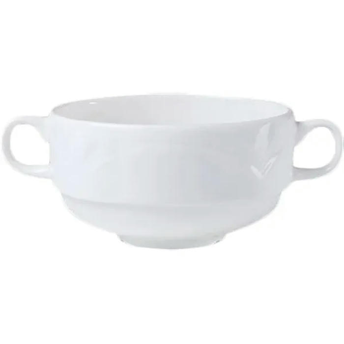 Чашка бульонная «Бьянко» фарфор 285мл белый