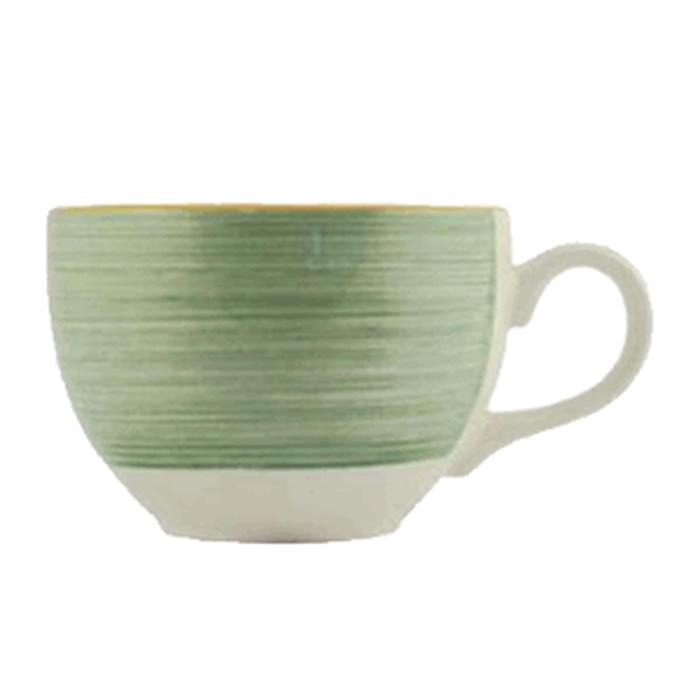 Чашка кофейная «Рио Грин» фарфор 85мл D=65,H=50,L=85мм белый,зелен