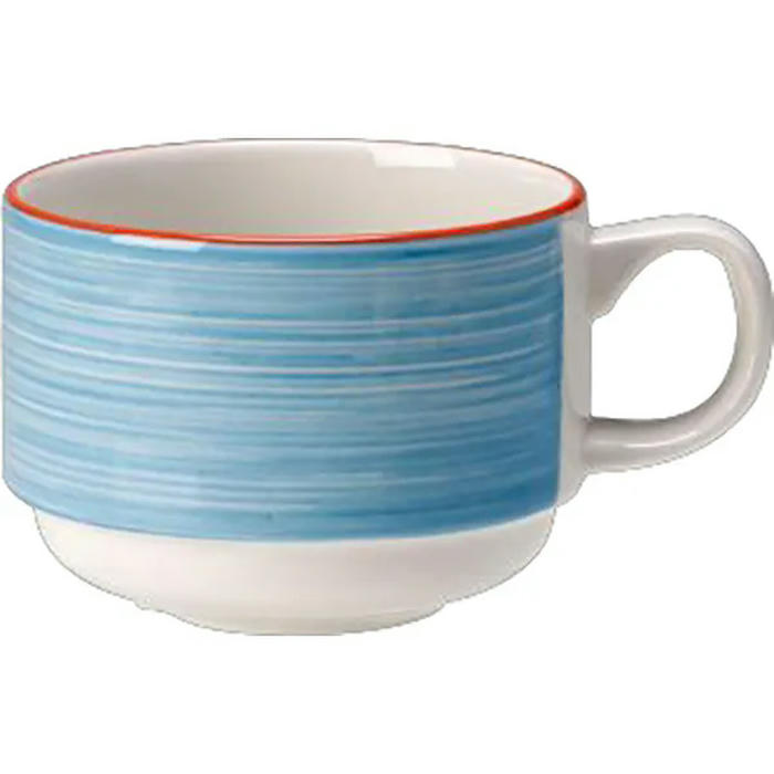 Чашка чайная «Рио Блю» фарфор 200мл D=8,H=6см белый,синий