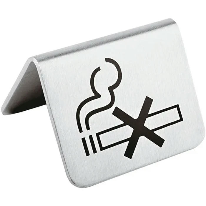 Табличка «Не курить» сталь нерж. ,H=45,L=54,B=50мм металлич