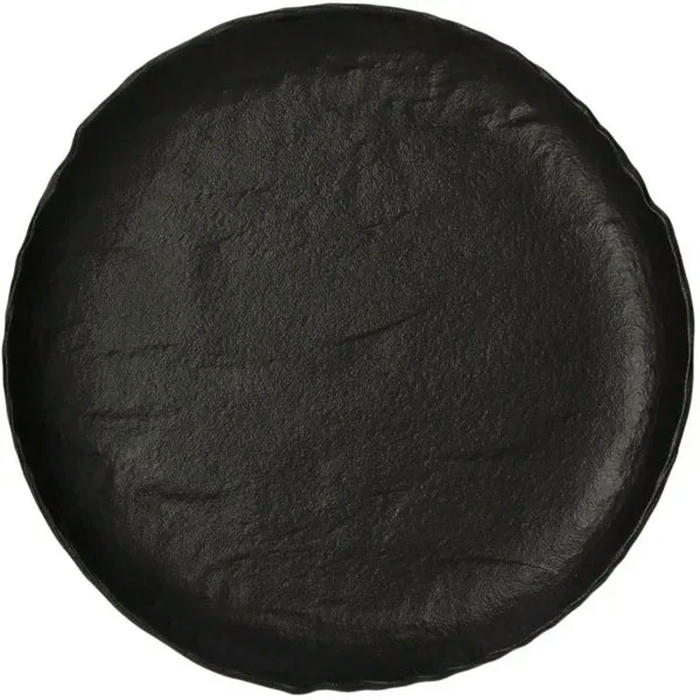 Тарелка мелкая «Вулкания» фарфор D=21см черный