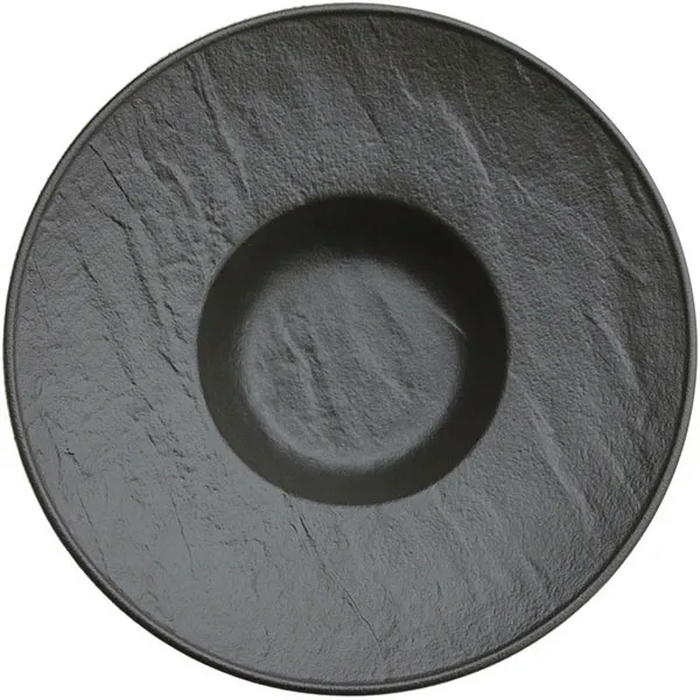 Тарелка для пасты «Вулкания» фарфор D=27см черный