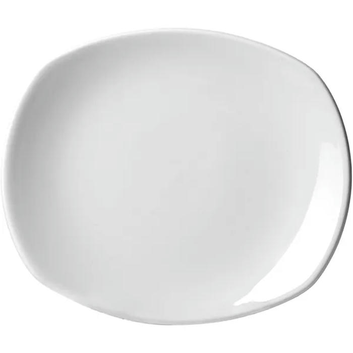 Тарелка мелкая «Тэйст» фарфор ,L=30,5,B=26см белый