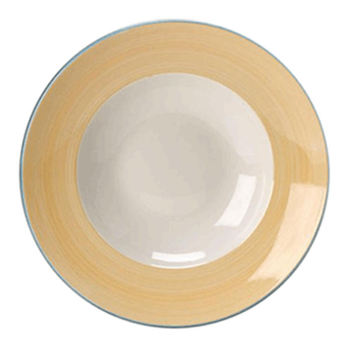 Тарелка для пасты «Рио Йеллоу» фарфор D=30см белый,желт