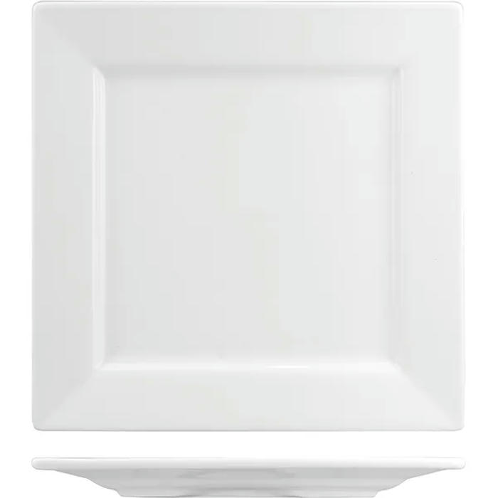 Тарелка квадратная «Кунстверк» фарфор ,H=19,L=212,B=212мм белый