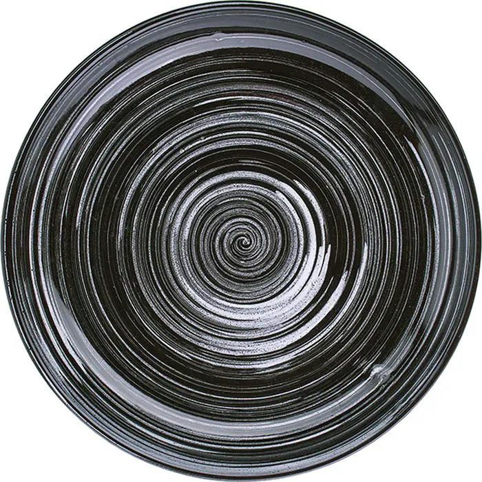 Тарелка мелкая «Маренго» керамика D=260,H=25мм черный,серый