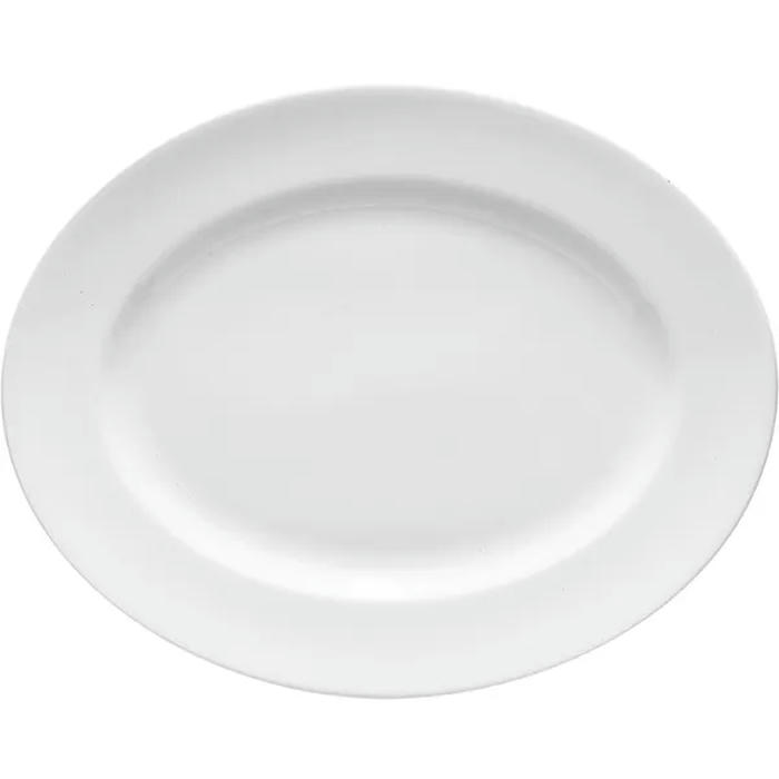 Блюдо овальное «Монако» фарфор ,H=2,L=28,B=22см белый
