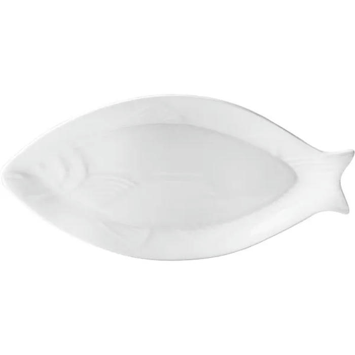 Блюдо для рыбы «Кунстверк» фарфор ,H=31,L=335,B=164мм белый