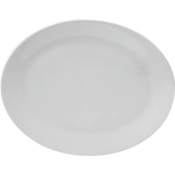 Блюдо овальное «Монако» фарфор ,H=18,L=340,B=260мм белый