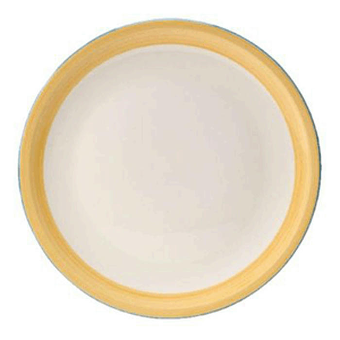 Блюдо для пиццы «Рио Йеллоу» фарфор D=310,H=15мм белый,желт