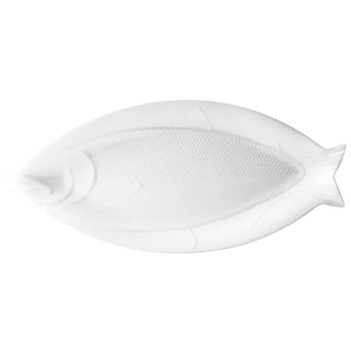 Блюдо для рыбы «Кунстверк» фарфор ,H=31,L=468,B=216мм белый