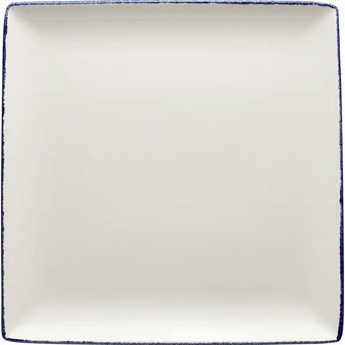 Блюдо квадратное «Блю Дэппл» фарфор ,L=27,B=27см белый,синий