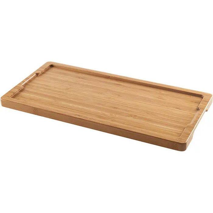 Подставка для блюда для стейка бамбук ,H=17,L=400,B=192мм деревян