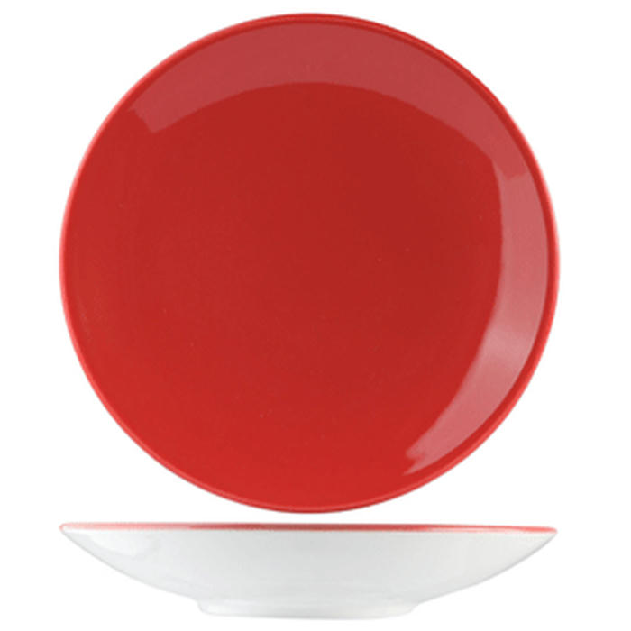 Салатник «Фиренза ред» фарфор 0,915л D=255,H=60мм красный,белый