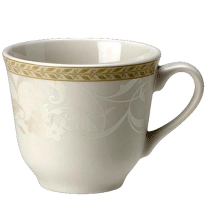 Чашка чайная «Антуанетт» фарфор 228мл белый,олив