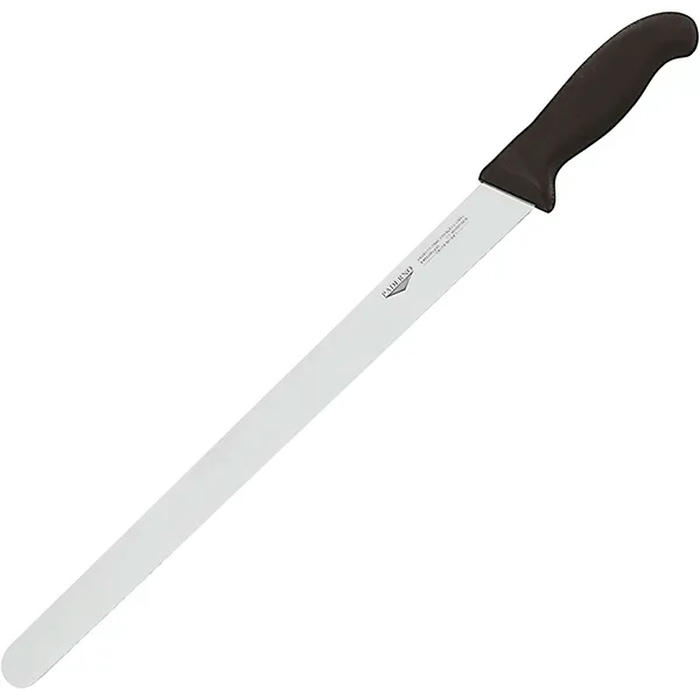 Нож для тонкой нарезки сталь нерж.,пластик ,L=36см черный,металлич