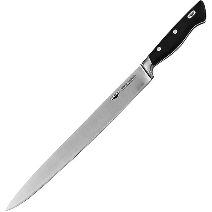 Нож для нарезки мяса сталь нерж.,пластик ,L=455/310,B=30мм черный,металлич