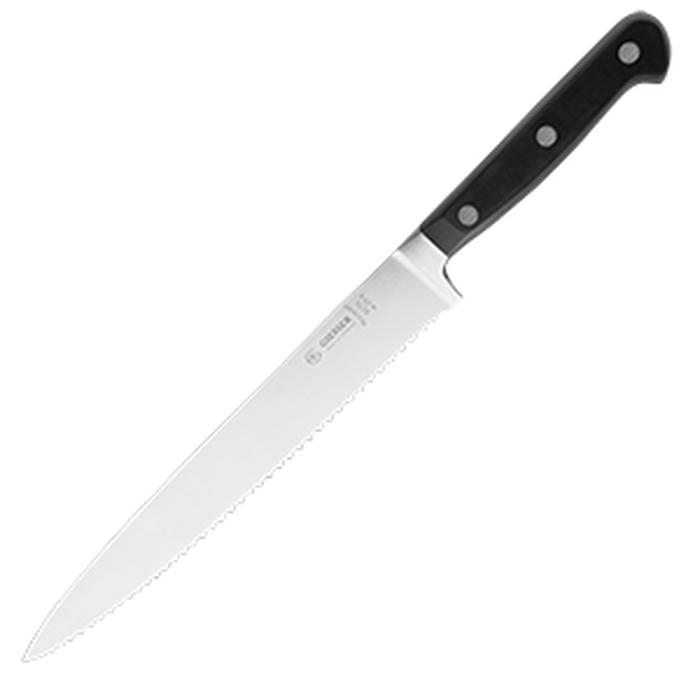 Нож кухонный универсальный сталь нерж.,полиоксиметилен ,L=375/250,B=30мм черный,металлич