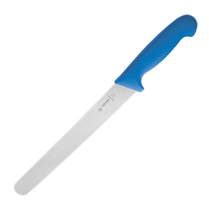 Нож для тонкой нарезки сталь нерж.,пластик ,L=38/24,B=3см синий,металлич