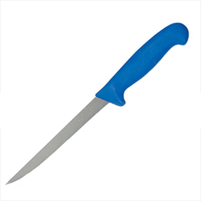 Нож для филе гибкий сталь,пластик ,L=18см синий,металлич