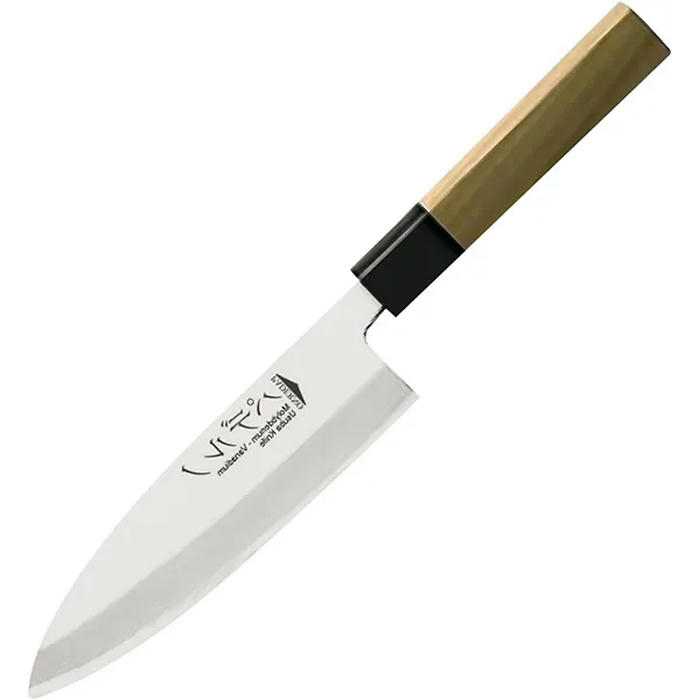 Нож дэба д/разделки рыбы сталь нерж.,бук ,L=39/24,B=5см деревян.,металлич