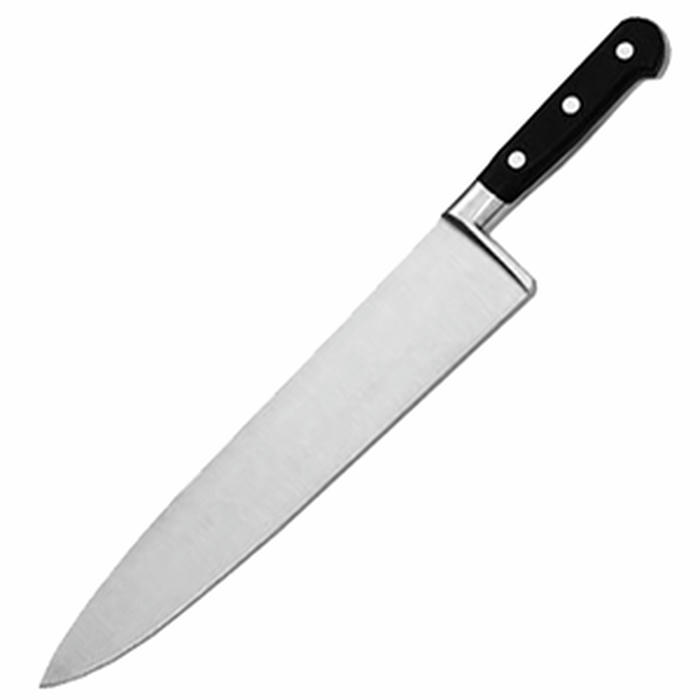 Нож «Шеф» ,L=25см черный,металлич