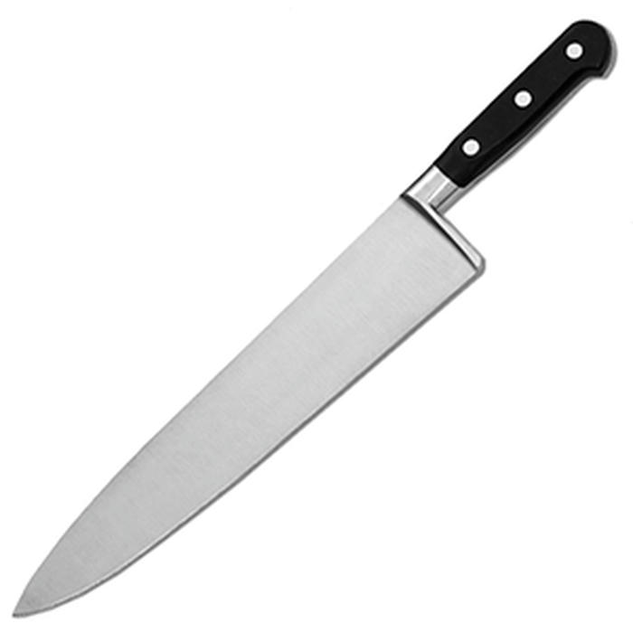 Нож «Шеф» сталь нерж.,пластик ,L=30см черный,металлич