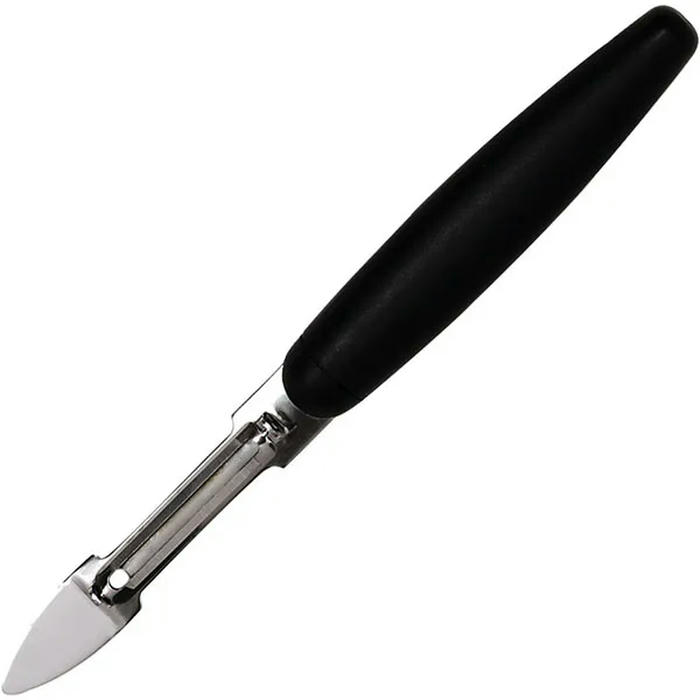 Нож для чистки овощей сталь нерж.,полипроп. ,L=205/95,B=20мм черный,металлич