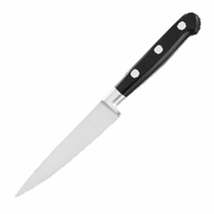 Нож для чистки овощей ,L=8см черный,металлич