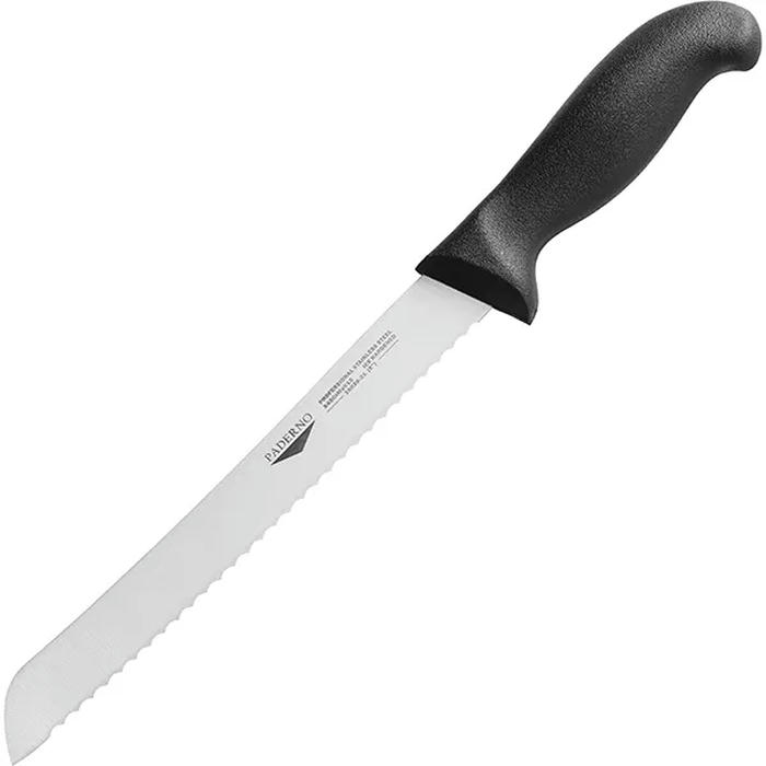 Нож для хлеба сталь нерж.,полипроп. ,L=345/210,B=25мм черный,металлич