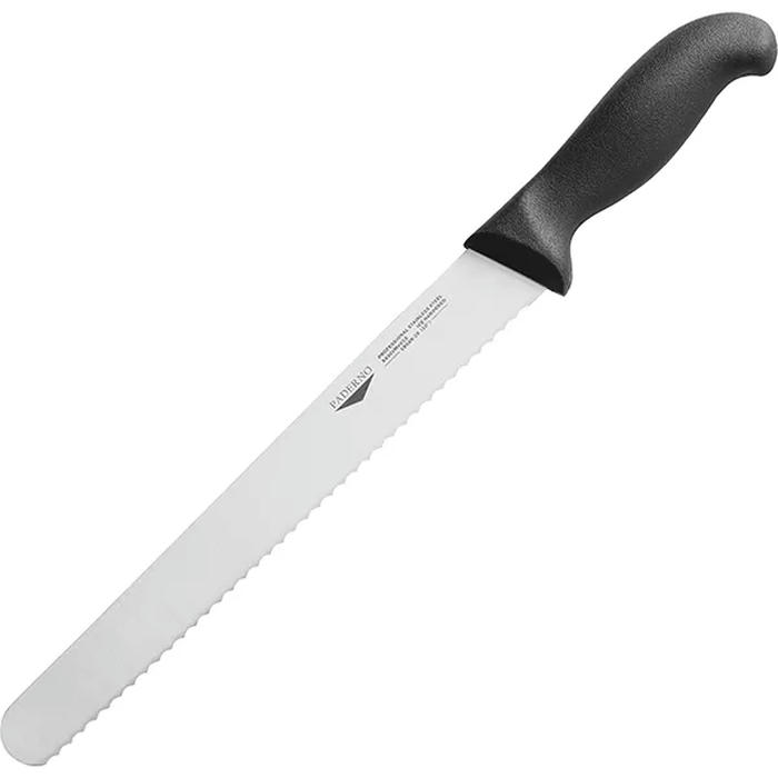 Нож для хлеба сталь,пластик ,L=38/25,B=3см черный,металлич