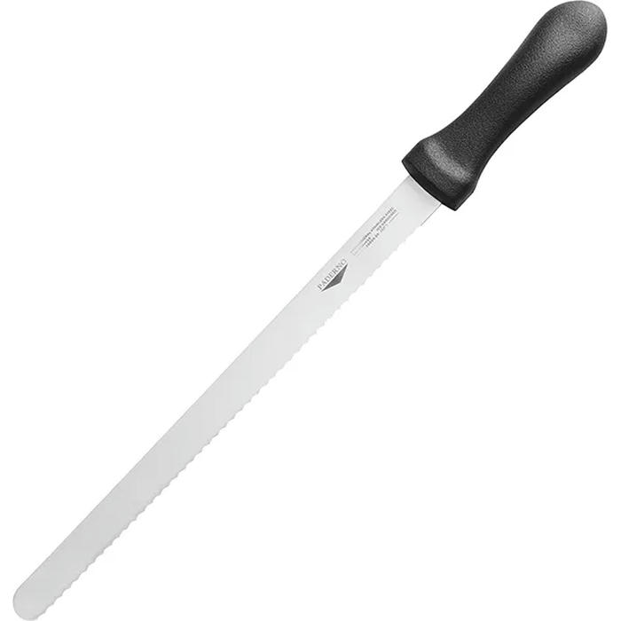 Нож кондитерский сталь,пластик ,L=43/30,B=2см черный,металлич
