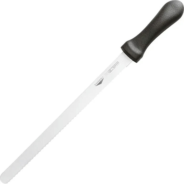 Нож кондитерский сталь,пластик ,L=36см черный,металлич