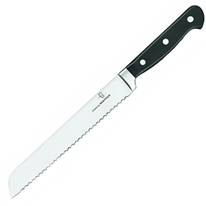 Нож для хлеба сталь нерж.,пластик ,L=20см черный,металлич