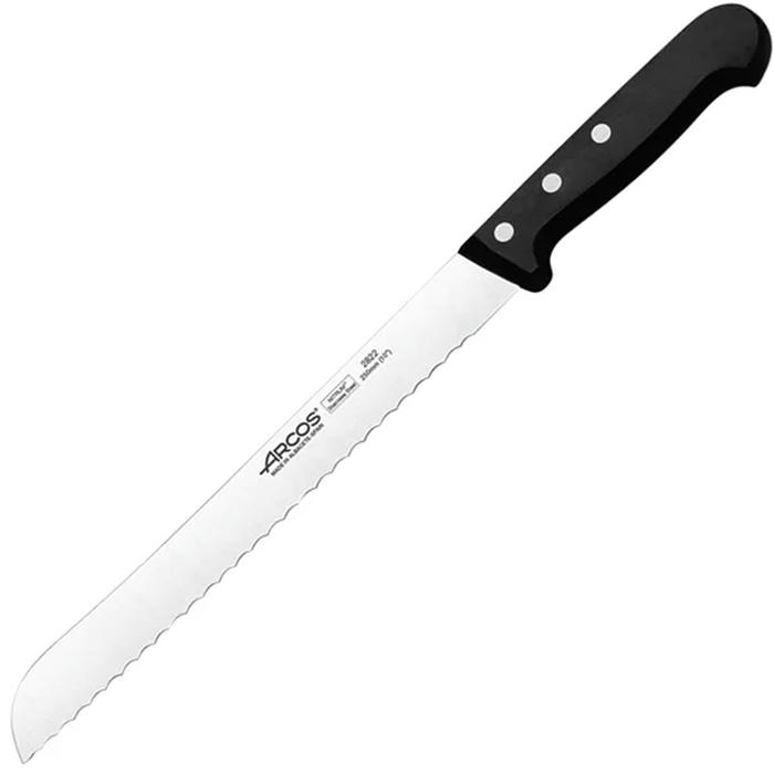 Нож для хлеба «Универсал» сталь нерж.,полиоксиметилен ,L=375/250,B=27мм черный,металлич