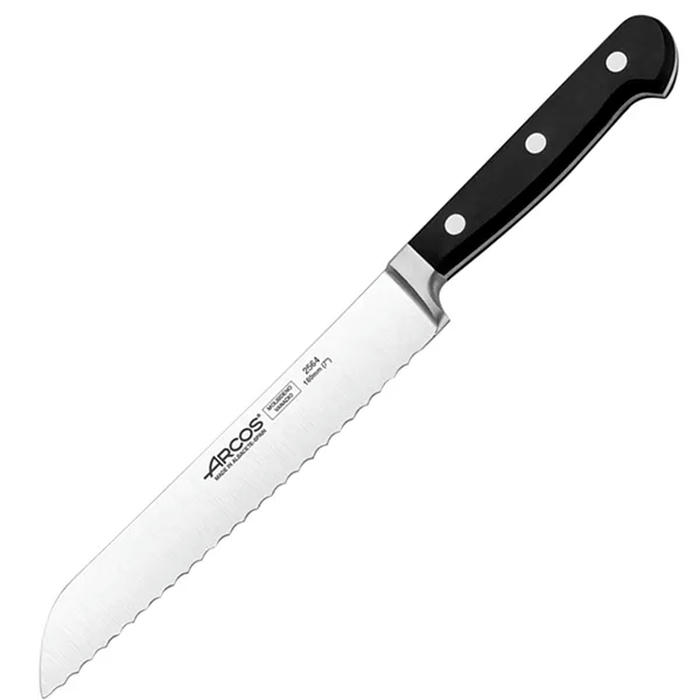 Нож для хлеба «Класика» сталь нерж.,полиоксиметилен ,L=303/180,B=30мм черный,металлич