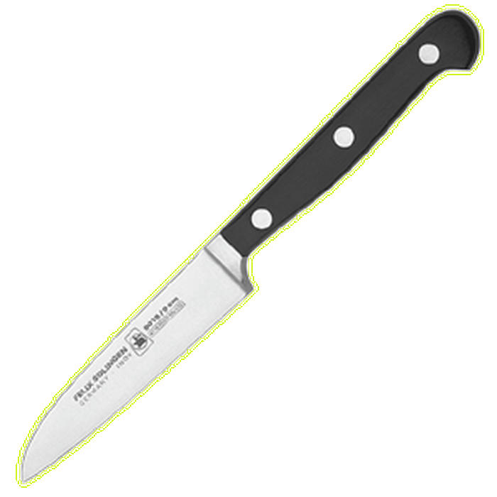 Нож для чистки овощей и фруктов «Глория Люкс» сталь ,H=15,L=190/90,B=17мм черный,металлич