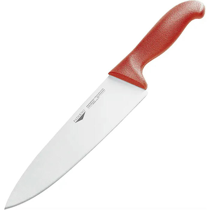 Нож поварской сталь ,L=405/260,B=55мм красный,металлич