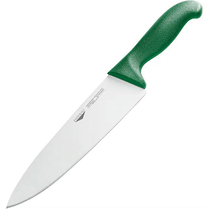 Нож кухонный универсальный сталь,пластик ,L=29/16,B=3см зелен.,металлич
