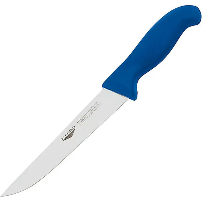 Нож для обвалки мяса сталь ,L=29/16,B=3см синий,металлич