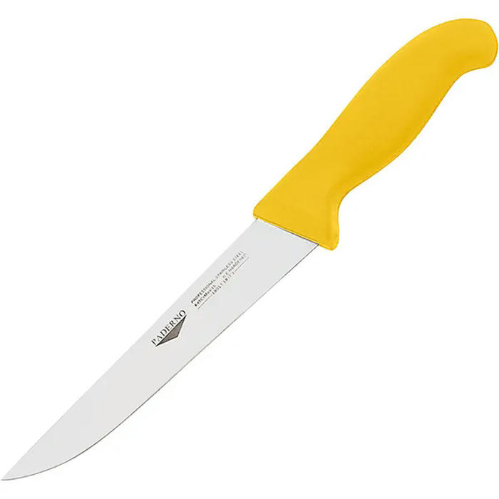Нож кухонный универсальный сталь нерж.,полипроп. ,L=295/160,B=30мм желт.,металлич