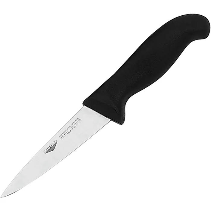 Нож кухонный универсальный сталь,пластик ,L=250/120,B=24мм черный,металлич