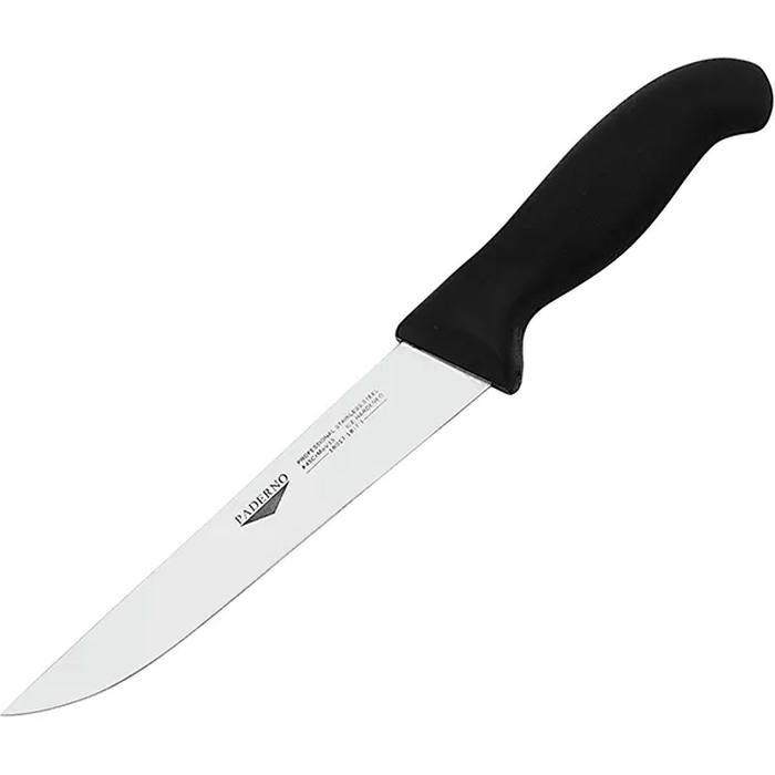 Нож кухонный универсальный сталь нерж.,полипроп. ,L=310/180,B=27мм черный,металлич