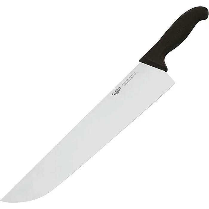 Нож поварской сталь,пластик ,L=360/495,B=70мм черный,металлич